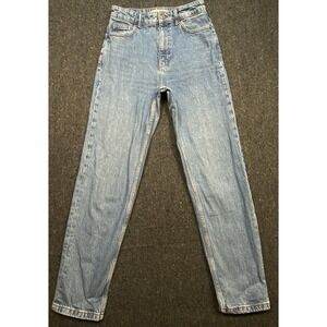 VTG Zara Preppy City Retro High Rise Regular Fit Blue Jeans Women's Sz 2 Denim